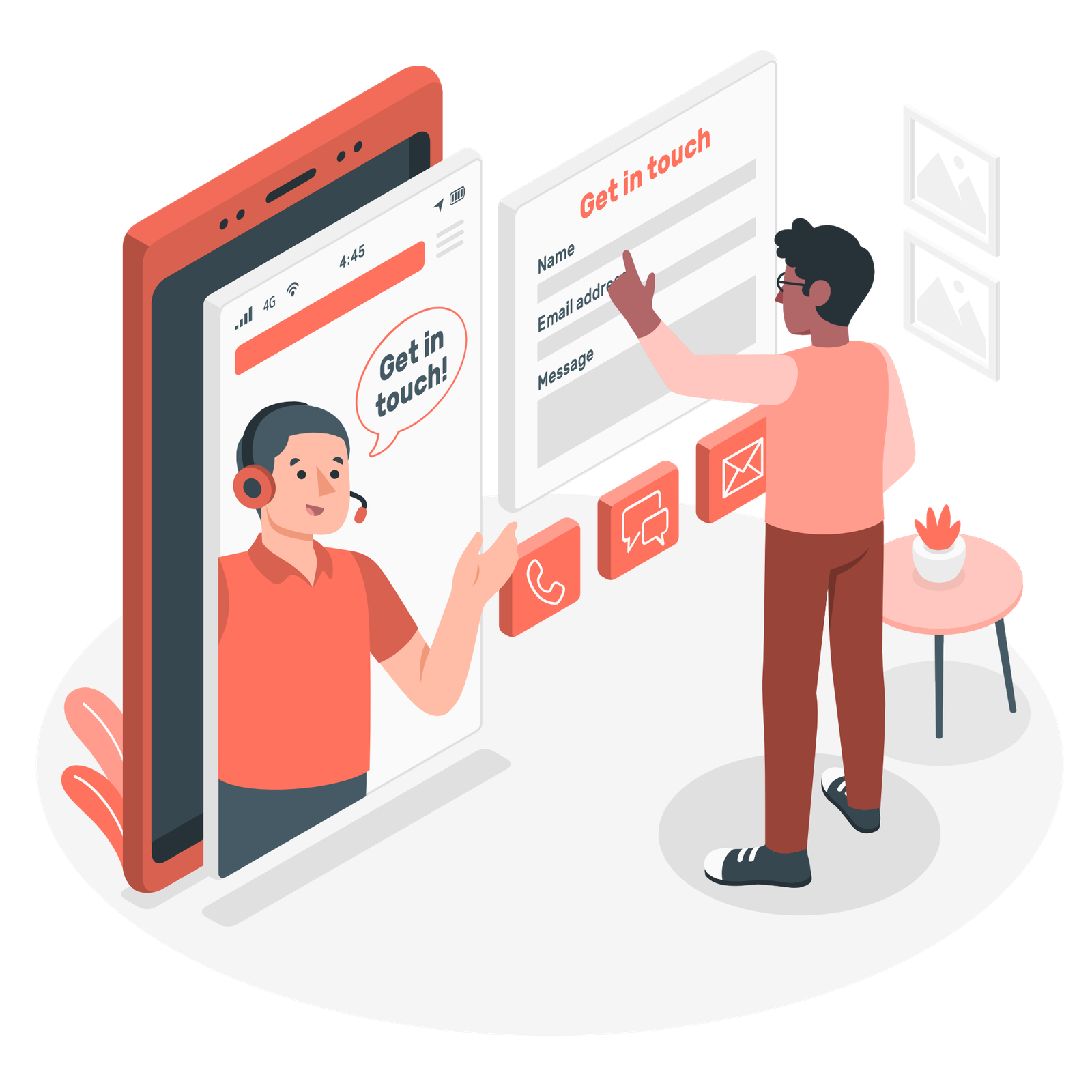 Contact Us Illustration
